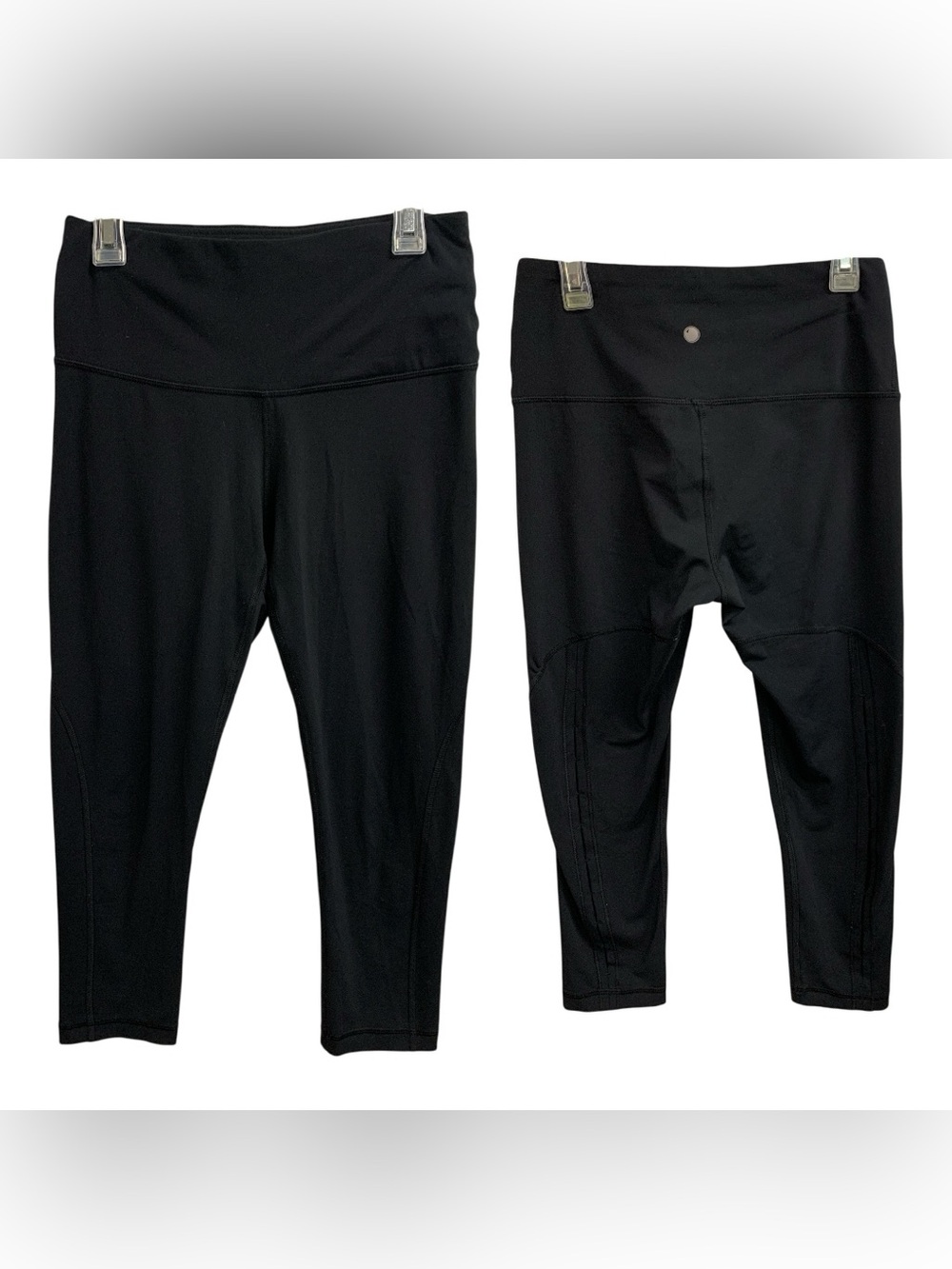Yogalicious Black Capri Leggings - High Waist Active Crop Size S